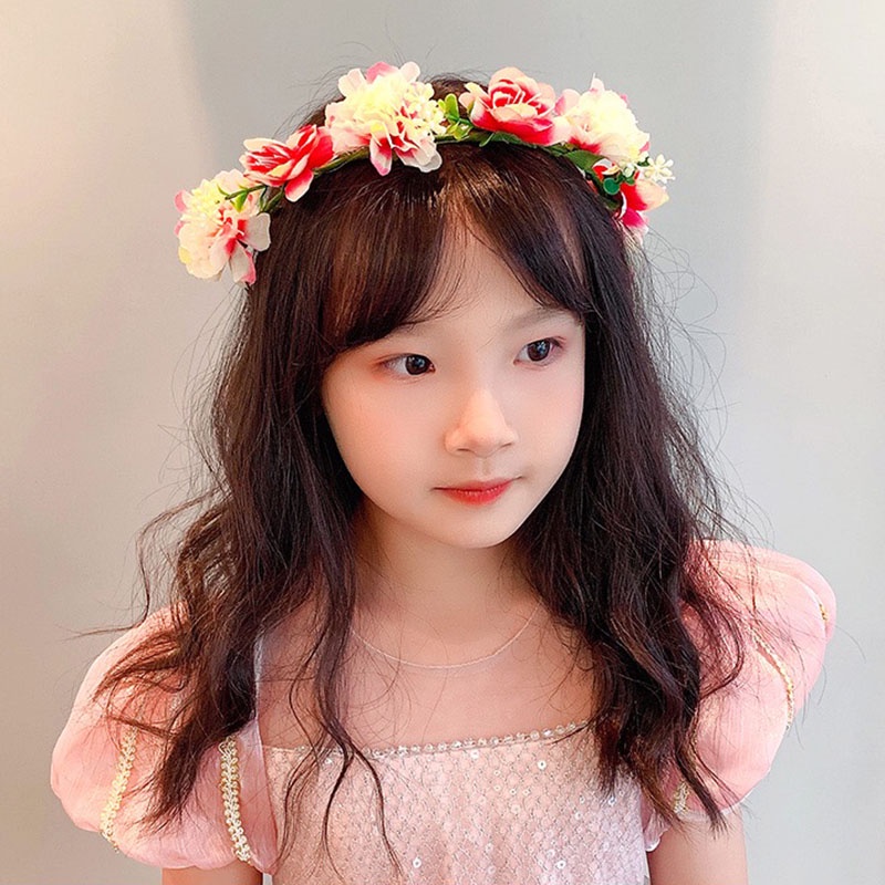 Vòng Hoa Đội Đầu Kiểu Công Chúa Cho Bé Gái