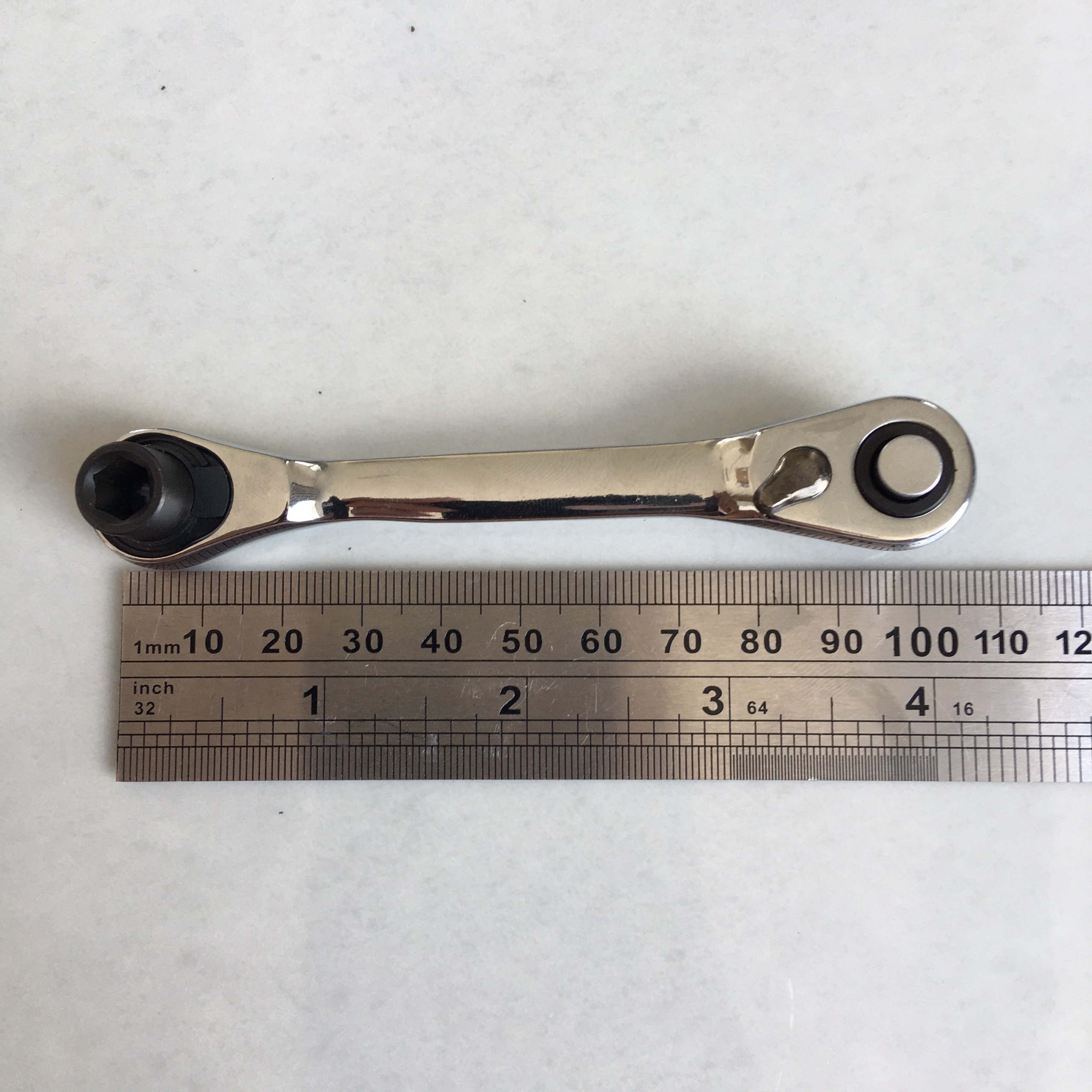 Cần Tự Động Mini - Đầu Lục Giác + Đầu Tuýp 1/4"  (SL:1 Cái)