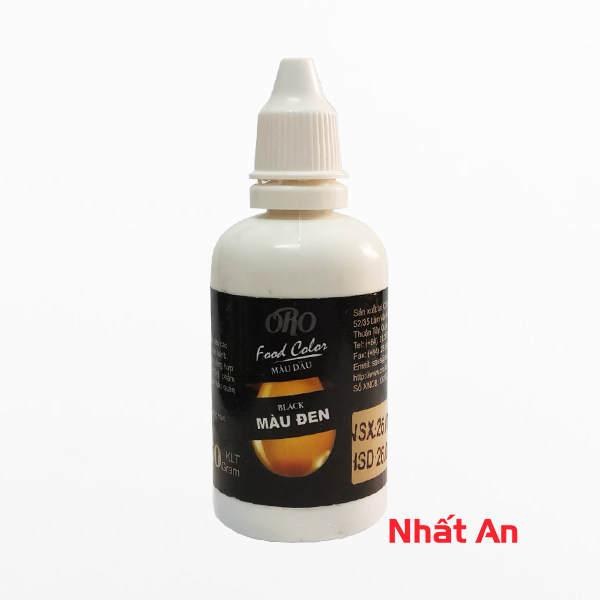 Màu dầu thực phẩm đen oro 50gr
