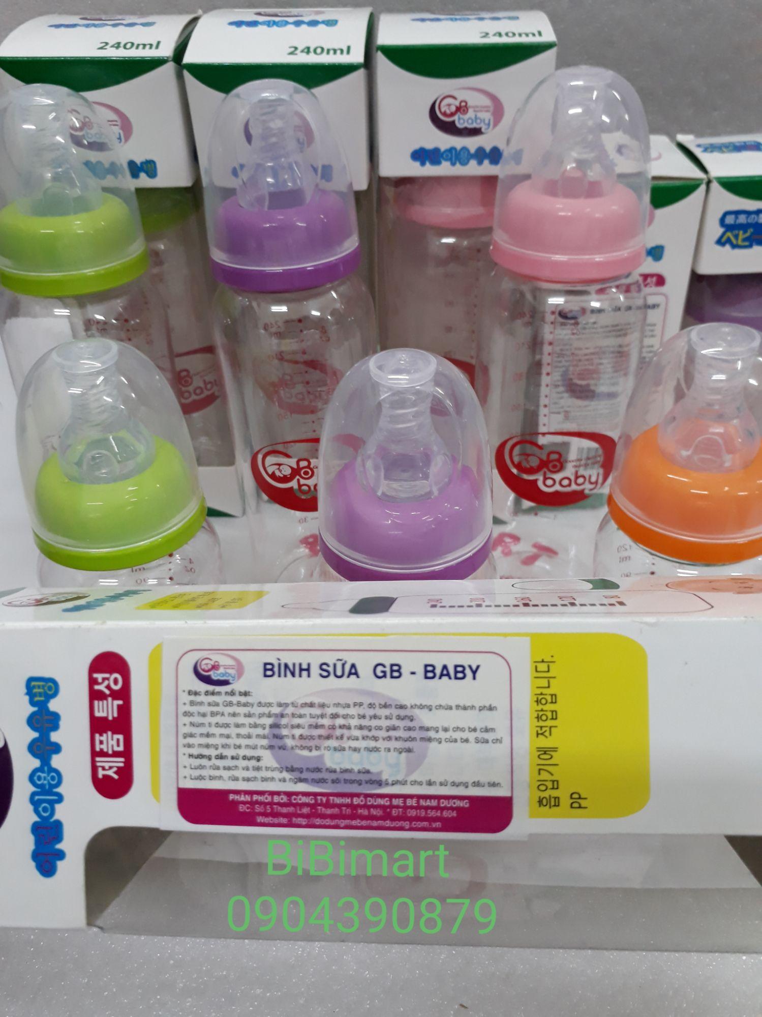 Bình sữa Gb baby cổ hẹp 60ml/120ml/240ml