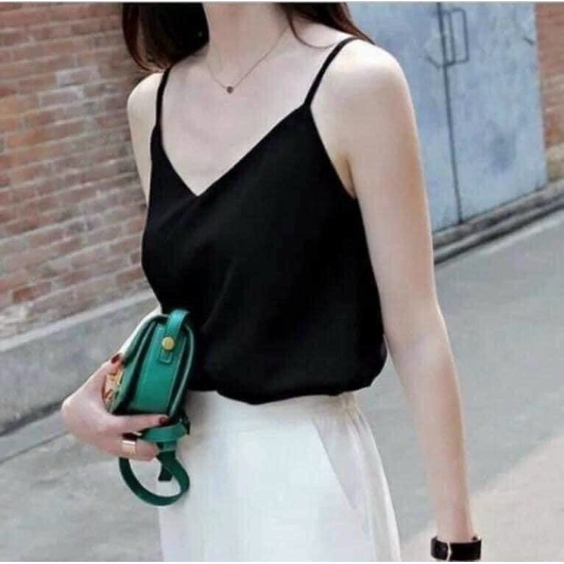 Áo 2 Dây Đũi Lụa Siêu Sang Chảnh