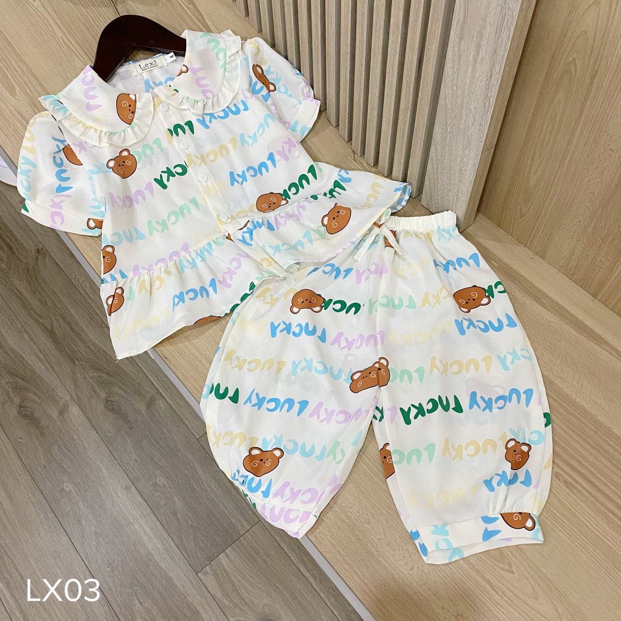 Set lửng trẻ em cute mới chất lụa mango mềm mịn mặc mát - MYNA