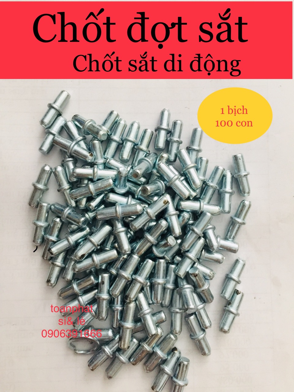 Chốt sắt kệ gỗ, chốt đột sắt