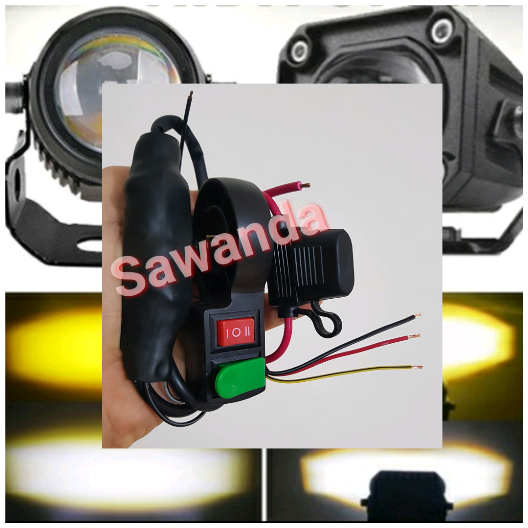 Cụm công tắc Mở Tắt Mở có chuyển Mạch Pasing tiếp xúc bằng Bạc cho đèn trợ sáng 2 màu Vàng Trắng