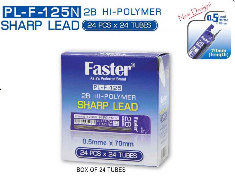 [HCM]Bộ 2 hộp ruột chì bấm Faster 2B 0.5