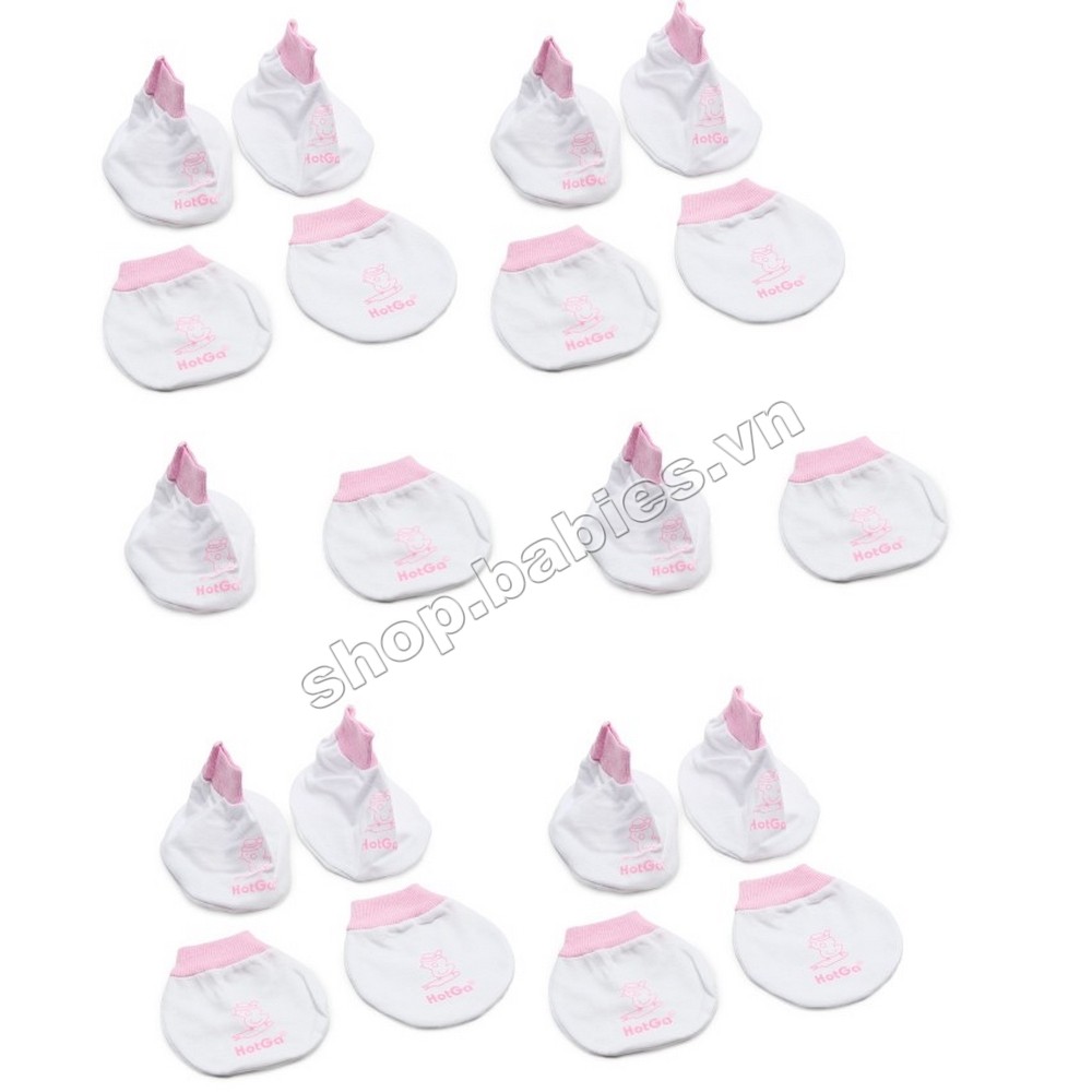 Combo 5 bộ bao tay chân BO cho bé sơ sinh Hotga