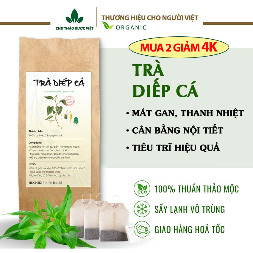 Trà diếp cá túi lọc - Chợ Thảo Dược Việt