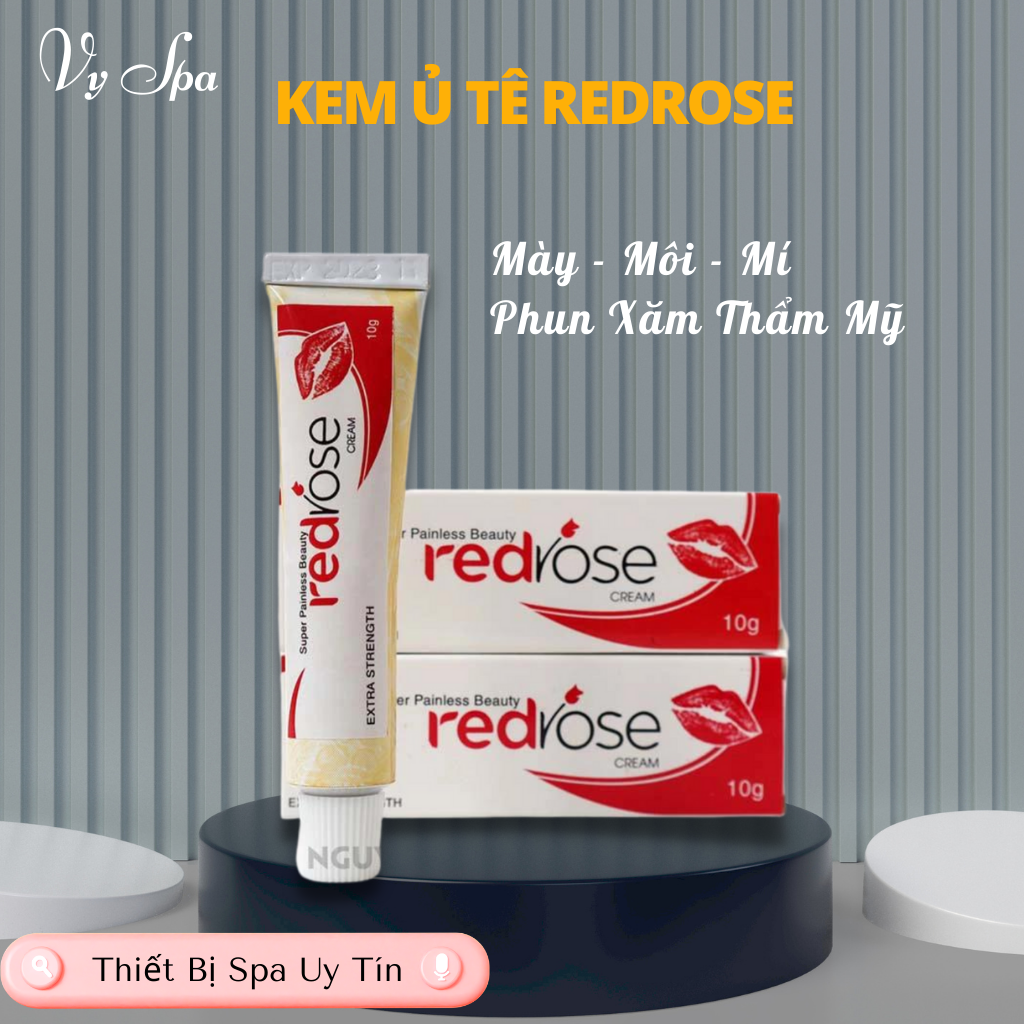 Kem ủ tê red rose phun xăm thẩm mỹ, ủ tê mày môi mí