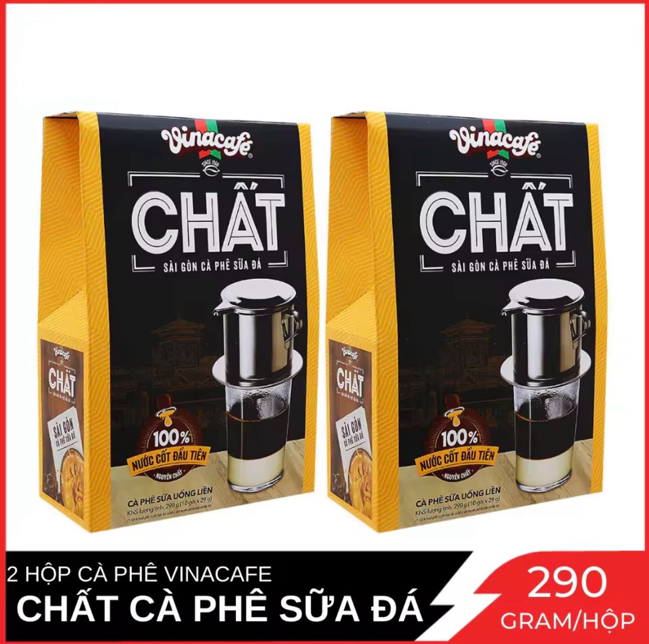 CÀ PHÊ SỮA VINACAFE CHẤT THƠM ĐẬM VỊ (10 GÓI *29g), cafe chất vinacafe