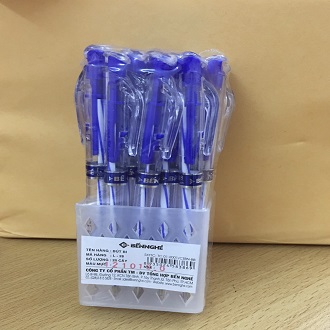 Bút bi Bến Nghé L-28  siêu tiết kiệm (Combo 20 chiếc, tặng kèm 1 lọ cắm bút)