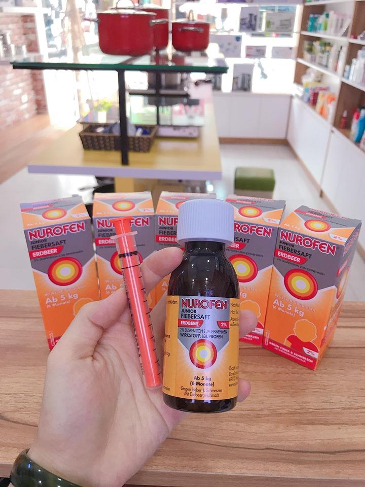Siro hạ sốt kháng viêm Đức Nurofen 2%