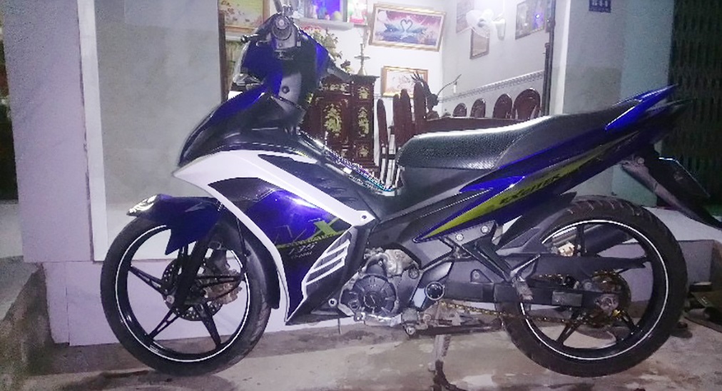 Tem exciter 135 xanh MX crom