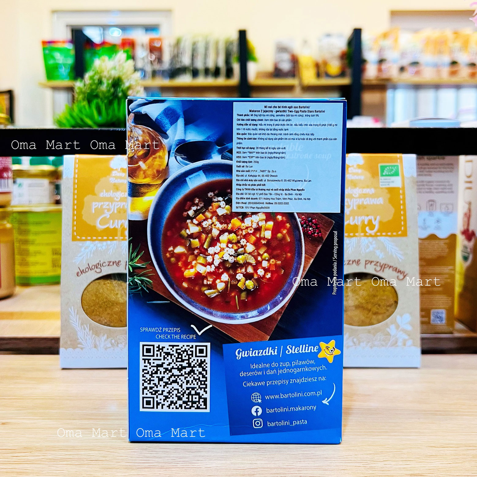 Nui sao hữu cơ Bartolini 250g