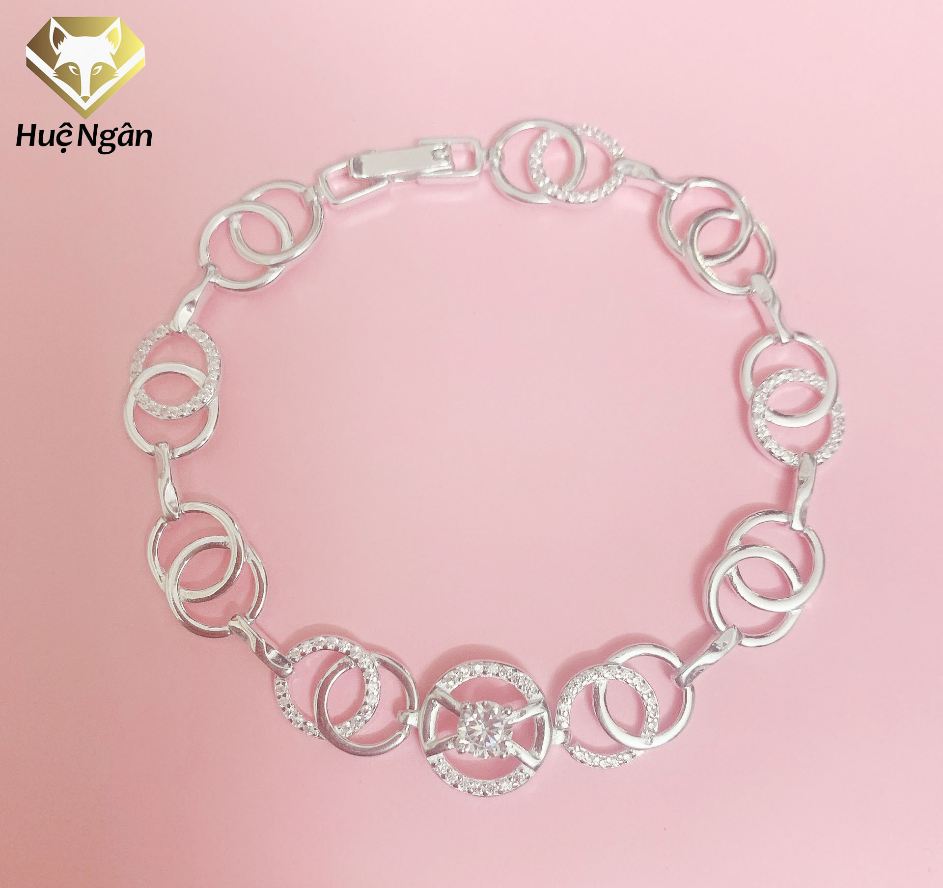 Lắc tay bạc 925 huệ ngân -gắn kết tình yêu ryb140108