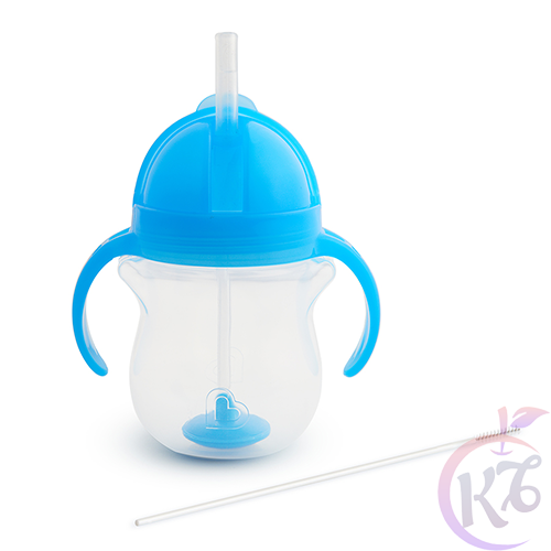 Bình tập uống nước Munchkin có tay cầm 207ml chống đổ mọi tư thế - cốc ly ống hút chống sặc cho bé