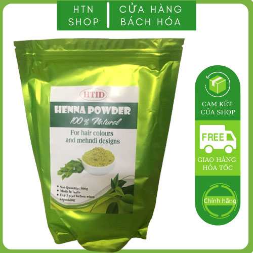 Combo 4 gói bột henna nhuộm tóc thảo dược nguyên chất Ấn Độ -nâu đỏ nguyên thủy lá henna