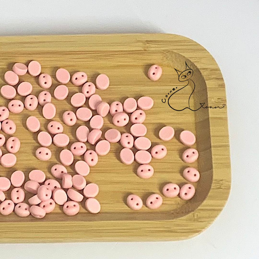 Mũi heo dán | Mũi thú len handmade (10 cái/set)