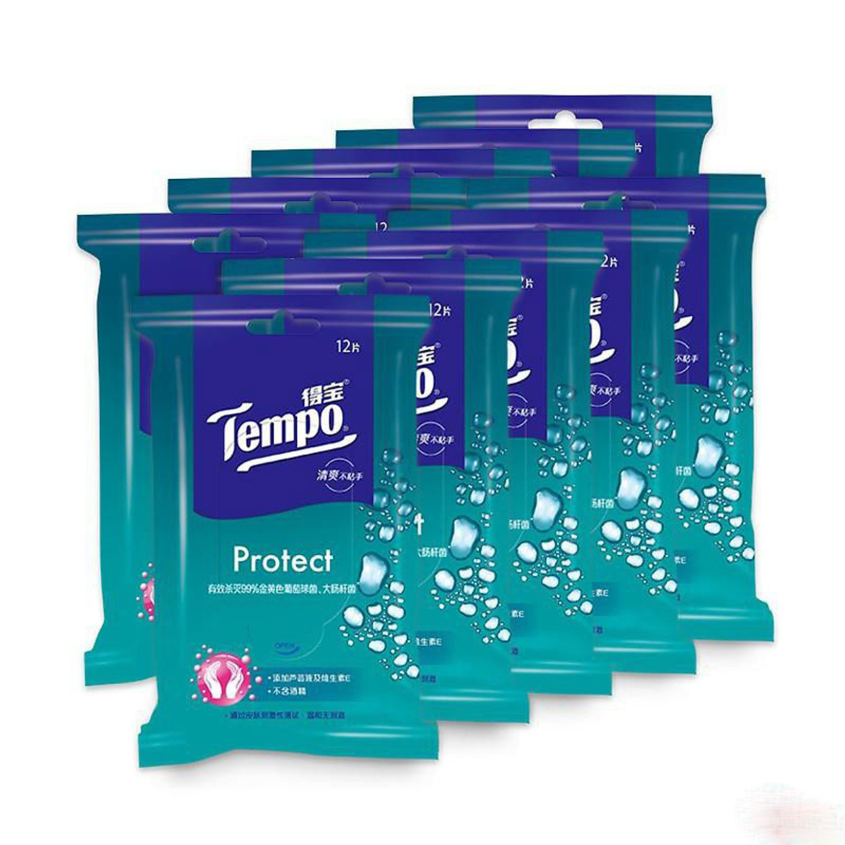 Khăn Giấy Ướt Tempo 10 Miếng Protect H5N1