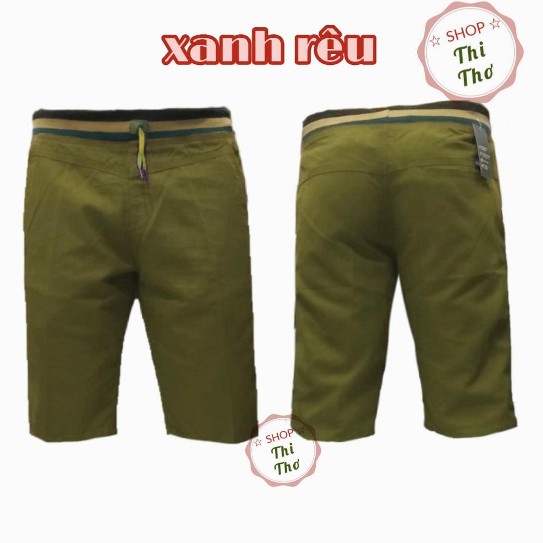 quần sọt kaki nam lưng thun co giãn