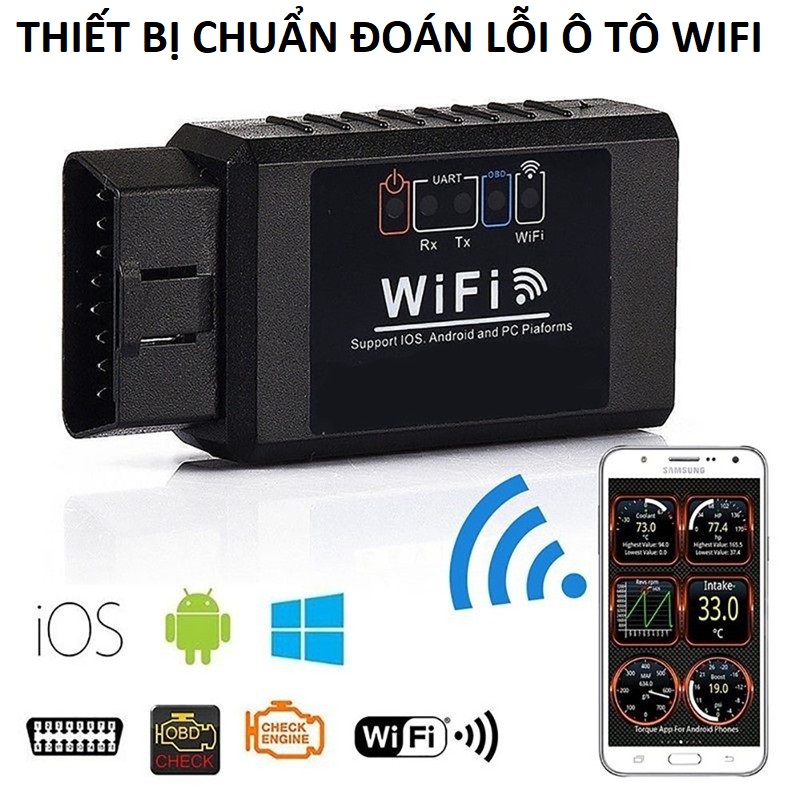 Thiết bị quét lỗi xe hơi obd2 eml327-wifi: chẩn đoán và xóa lỗi cá vànghiệu qủa