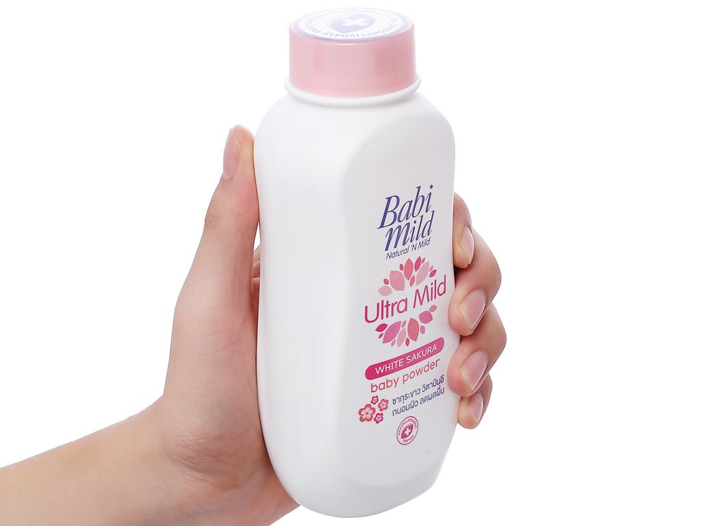 Phấn thơm trẻ em Babi Mild White Sakura 80g