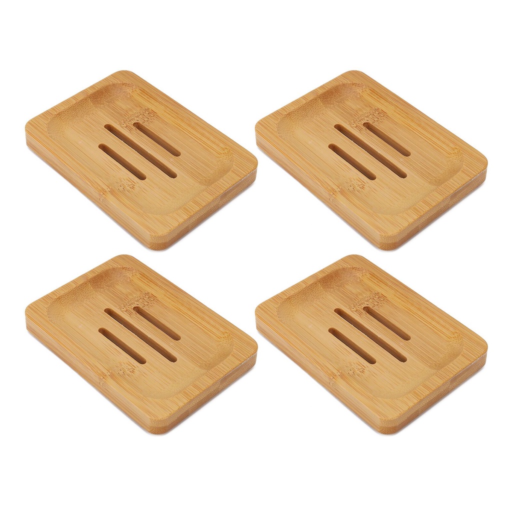 Khay, giá, kệ đựng xà bông ECOHUB bằng tre thân thiện với môi trường 12x8.5x2cm