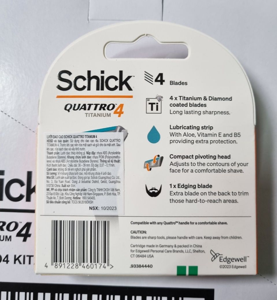 Lưỡi Dao Cạo Schick Quattro Titan 4S (hộp 4 Cái)