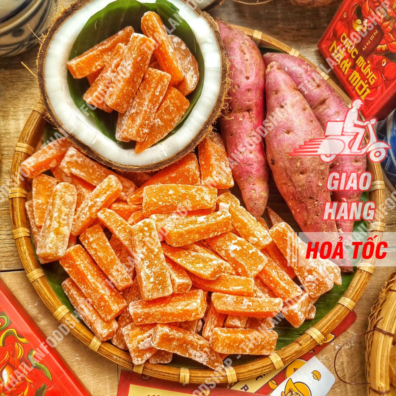 Mứt Khoai Lang Cây Lon 500gram