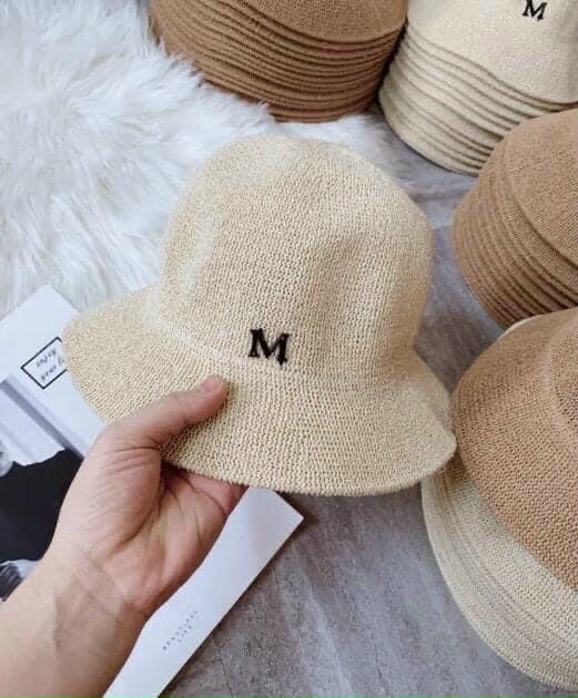 Mũ cói tiểu thư M, nón cói thời trang