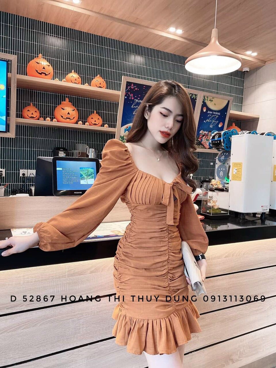 đầm nhún đuôi cá dễ thương xinh xắn