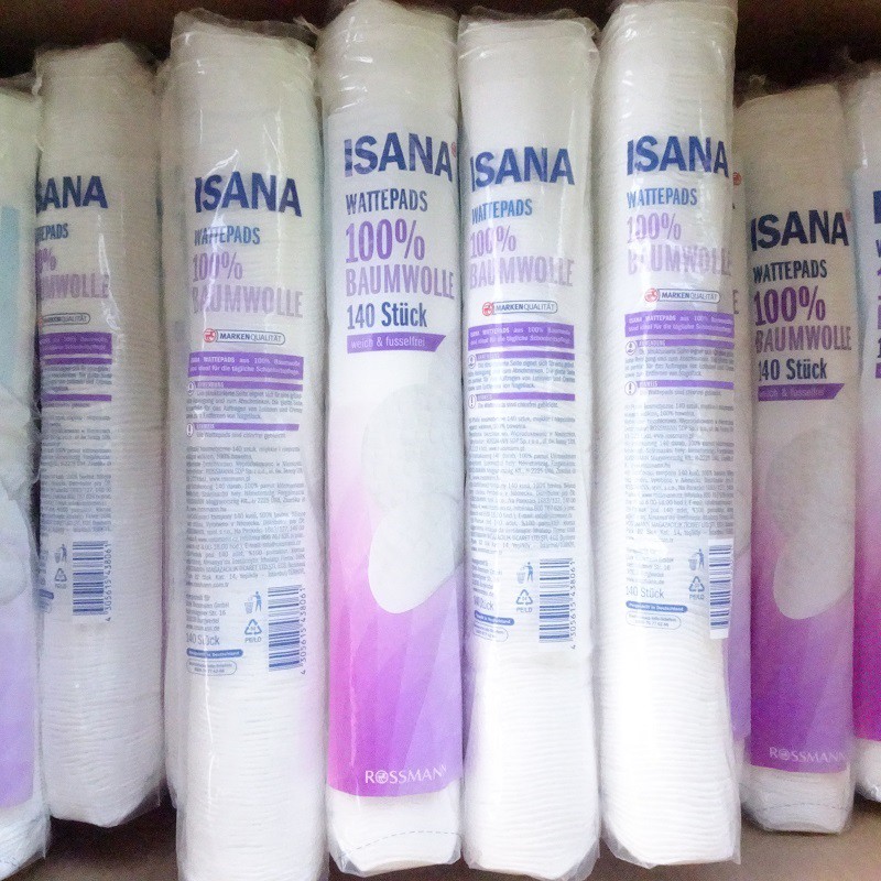 BÔNG TẨY TRANG ISANA ĐỨC 140 miếng