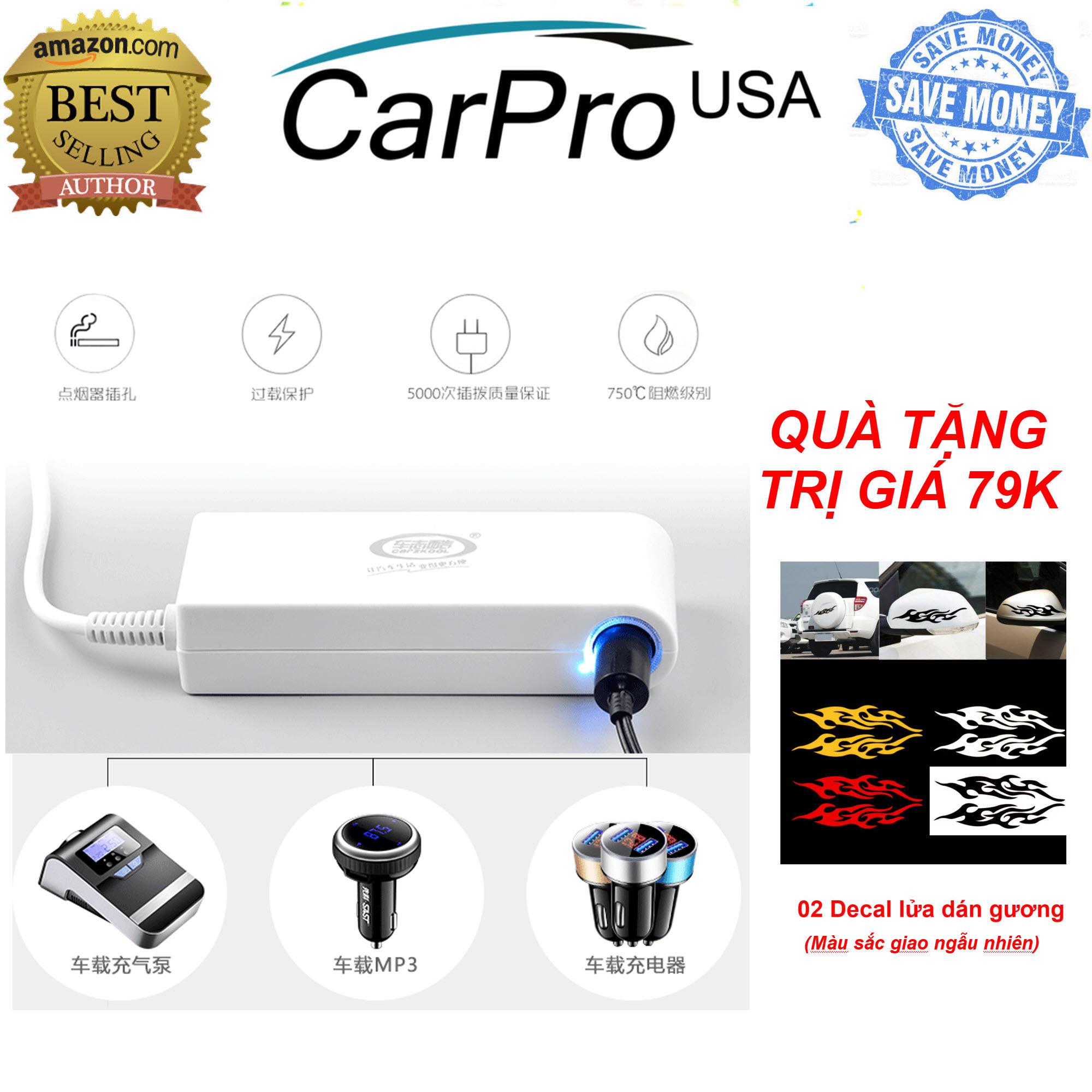 Bộ Chuyển Đổi Nguồn cao cấp 220V - 12v 120W đầu cắm ô tô ( trắng)