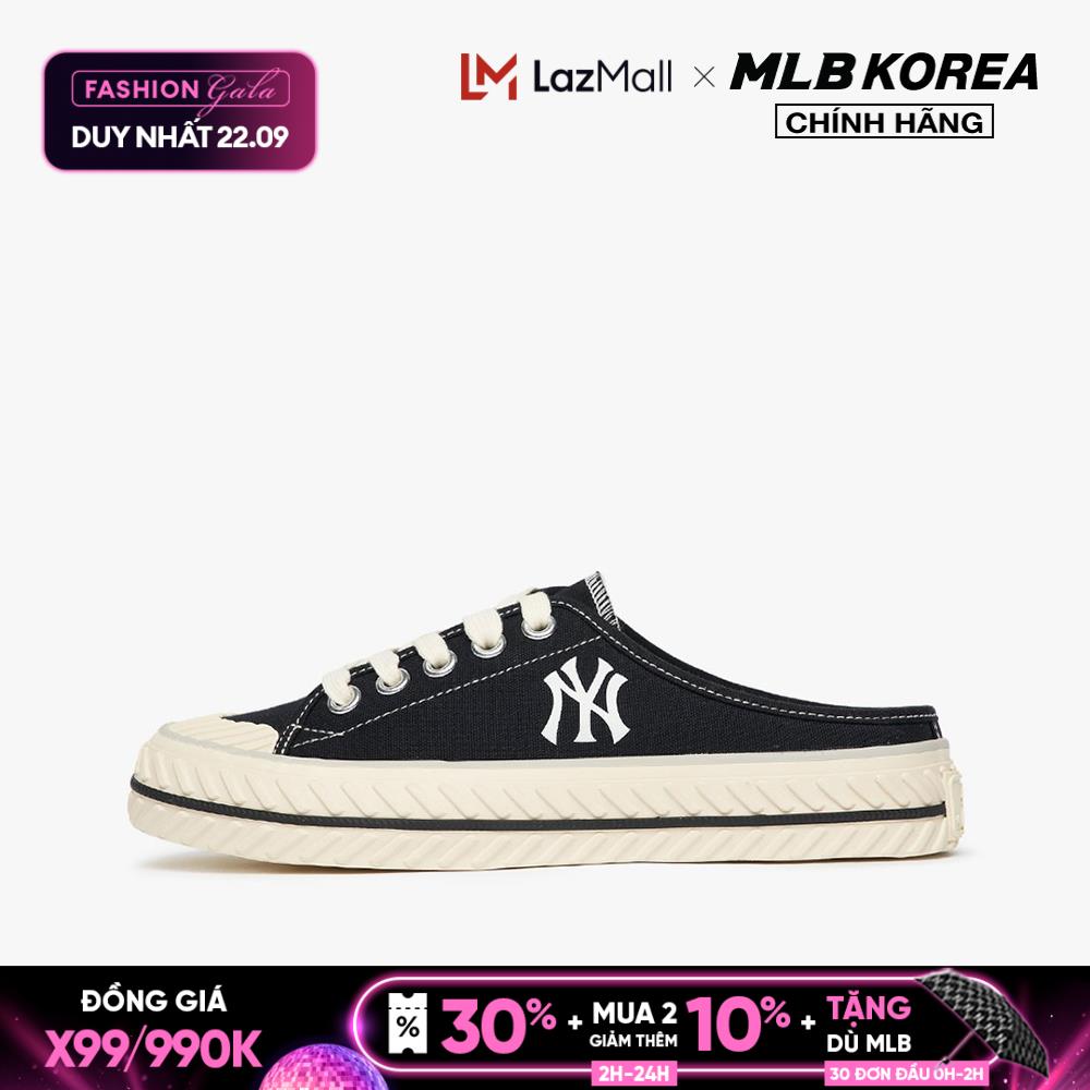 [FLASH VOUCHER 30% + MUA 2 GIẢM 10% + FREESHIP| DUY NHẤT 18/03] MLB - Giày mule thời trang Playball Origin 3AMUUA11N-50BKS