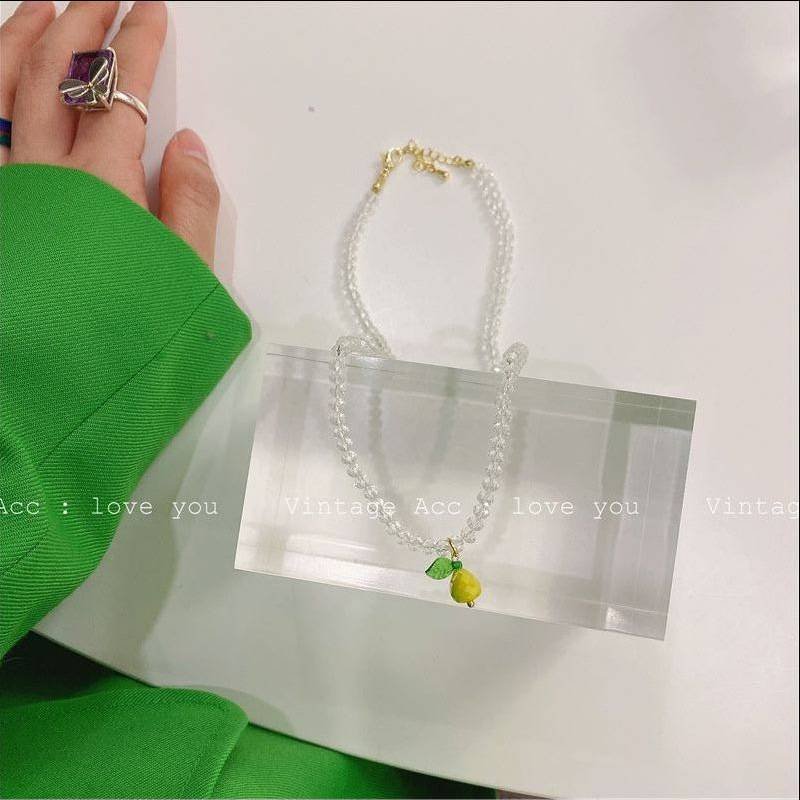DÂY CHUYỀN PHA LÊ HOA QUẢ CỰC XINH
