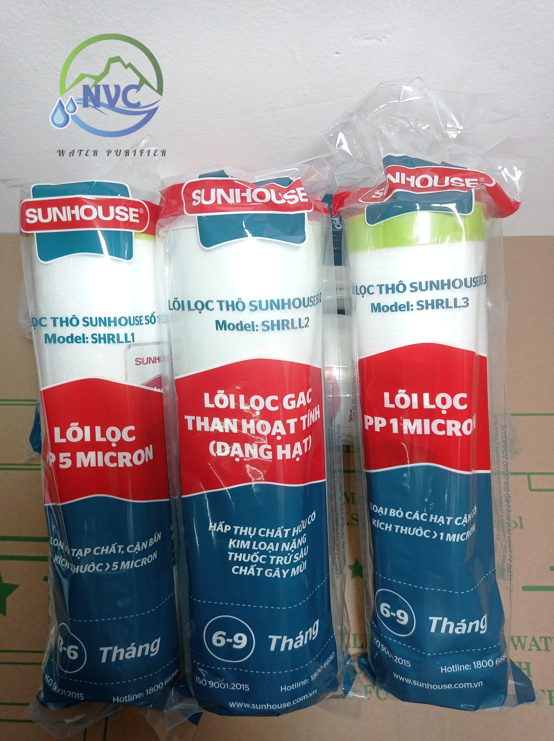 Bộ 3 Lõi Lọc Thô Sunhouse 123
