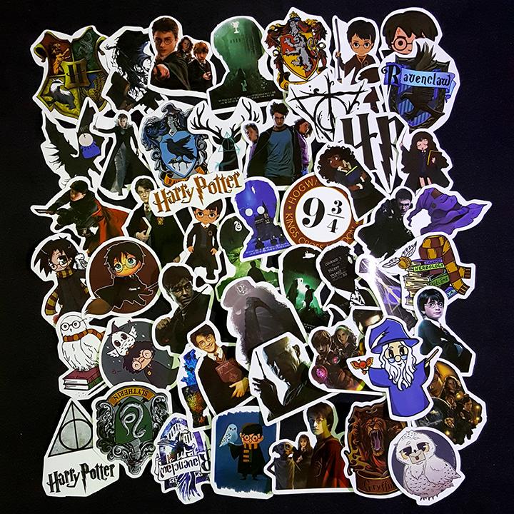 Bộ Sticker dán cao cấp chủ đề HARRY POTTER - Dùng dán Xe, dán mũ bảo hiểm, dán Laptop...
