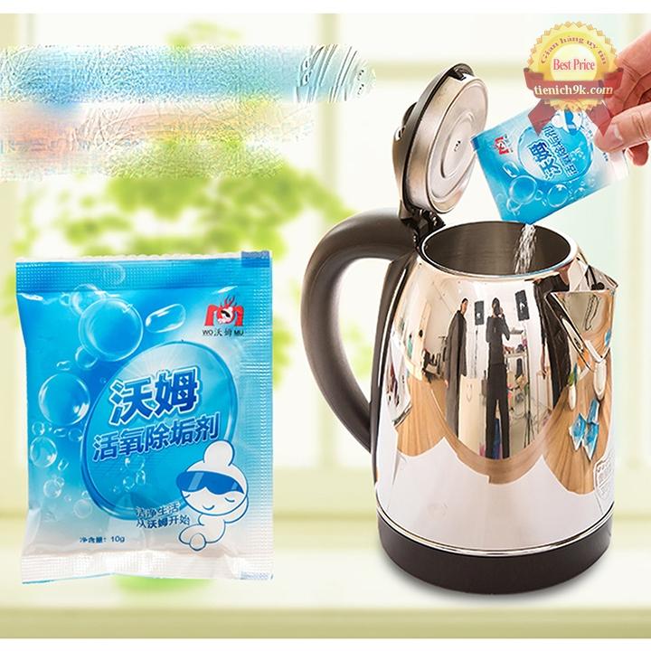 Combo 3 Gói Bột rửa ấm siêu tốc đánh bóng ấm chén bình nước thay cho máy rửa chén
