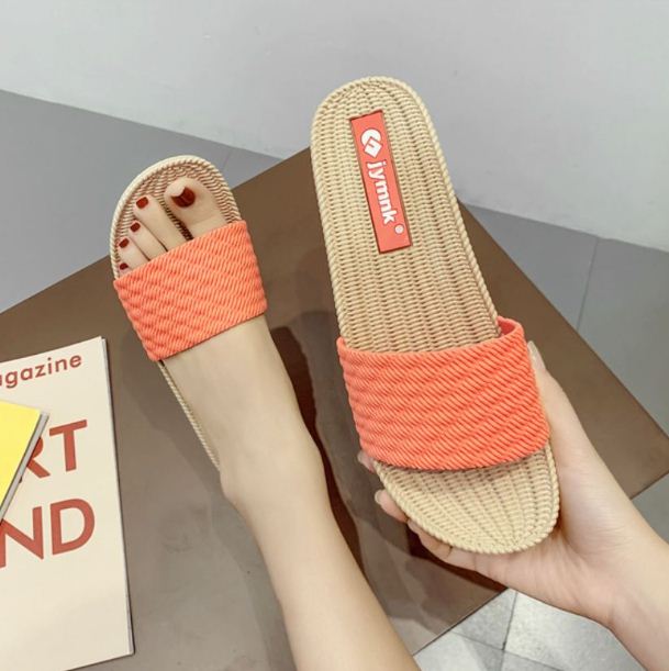 Dép quai ngang nữ đế cao 5 phân DN05 (màu cam)
