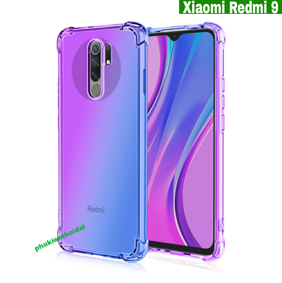Ốp lưng Xiaomi Redmi 9 dẻo TPU đa sắc lồi 4 góc cao cấp