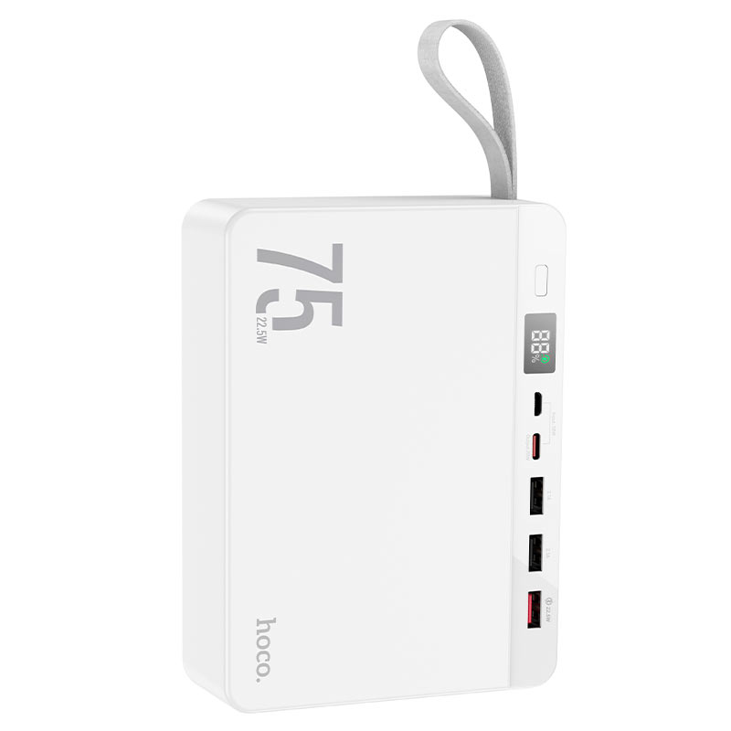 Pin sạc dự phòng Hoco J94 75000mAh USB QC3.0 22.5W, typeC PD 20W, màn hình LCD Nhất Tín Computer