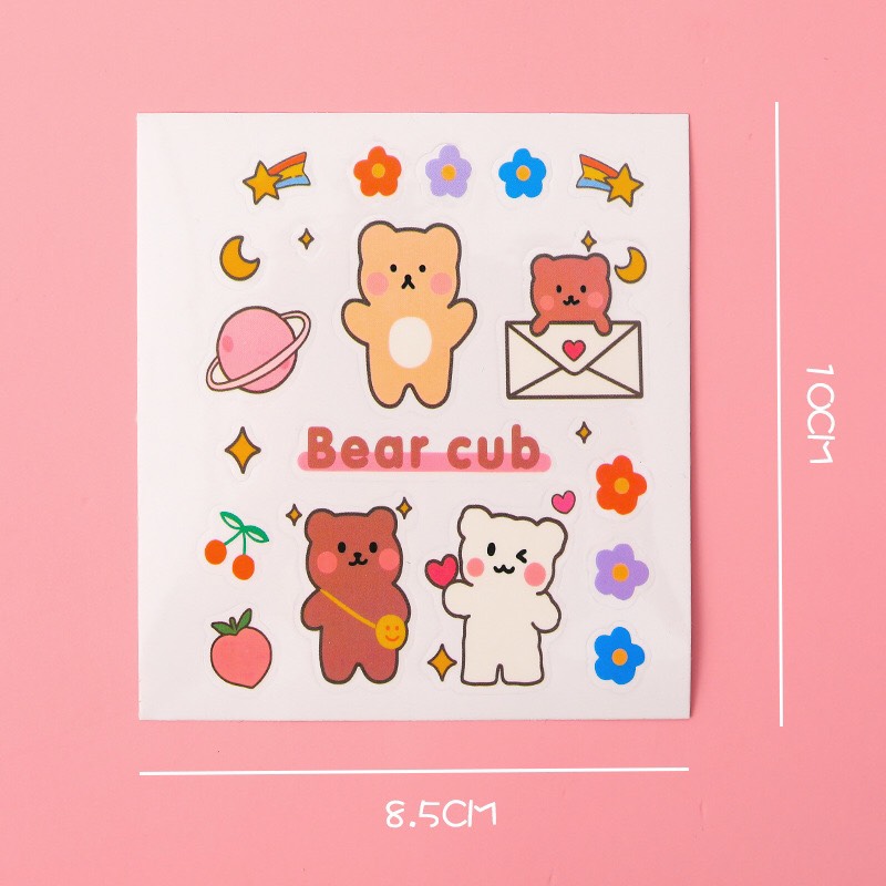 Tấm Sticker Dán Nhiều Hình Cute