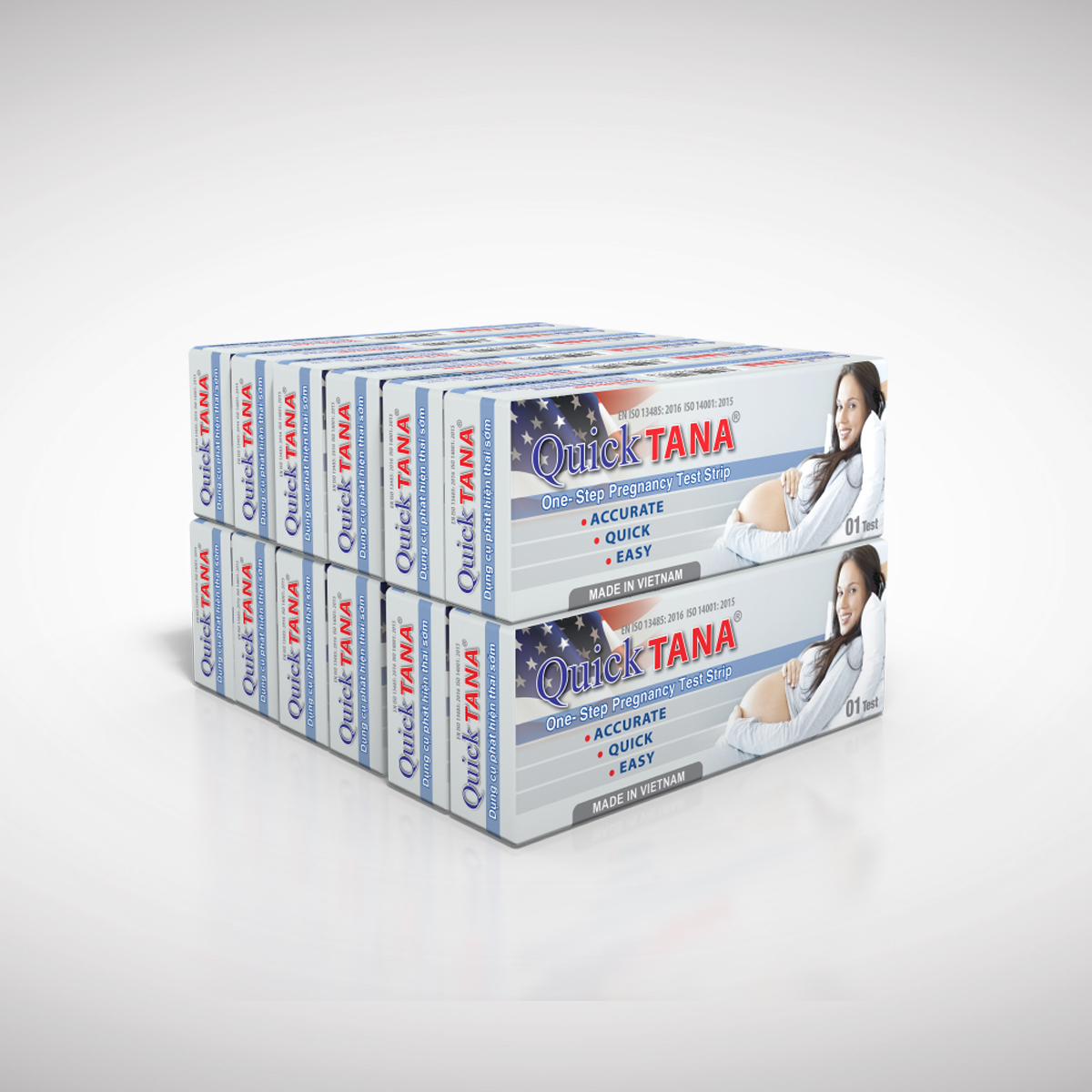 [CHÍNH HÃNG] Que thử thai Quicktana Pregnancy Test Strip Tanaphar dụng cụ y tế phát hiện thai sớm, chính xác [CHE TÊN]