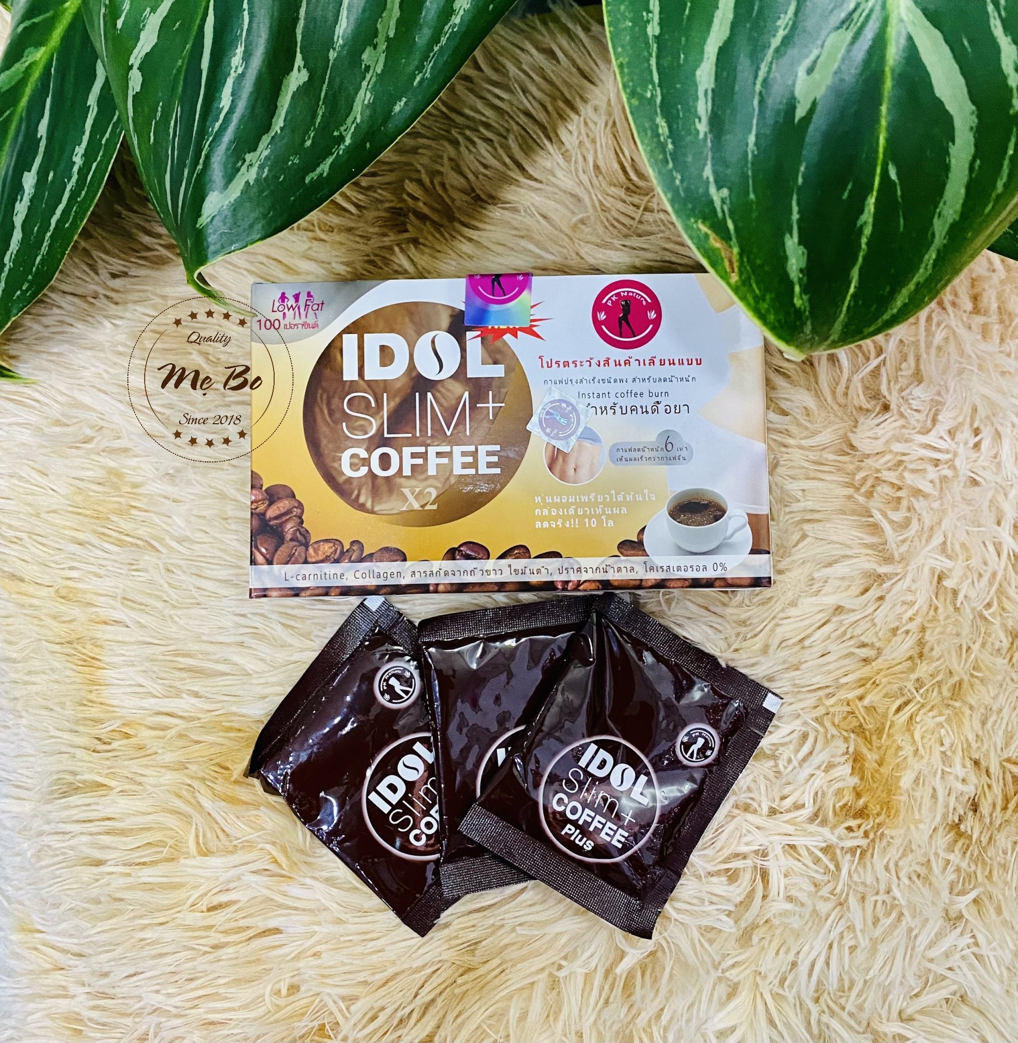 Cà phê idol slim coffee x 2 Thái Lan 10 gói (chính hãng gói nâu)
