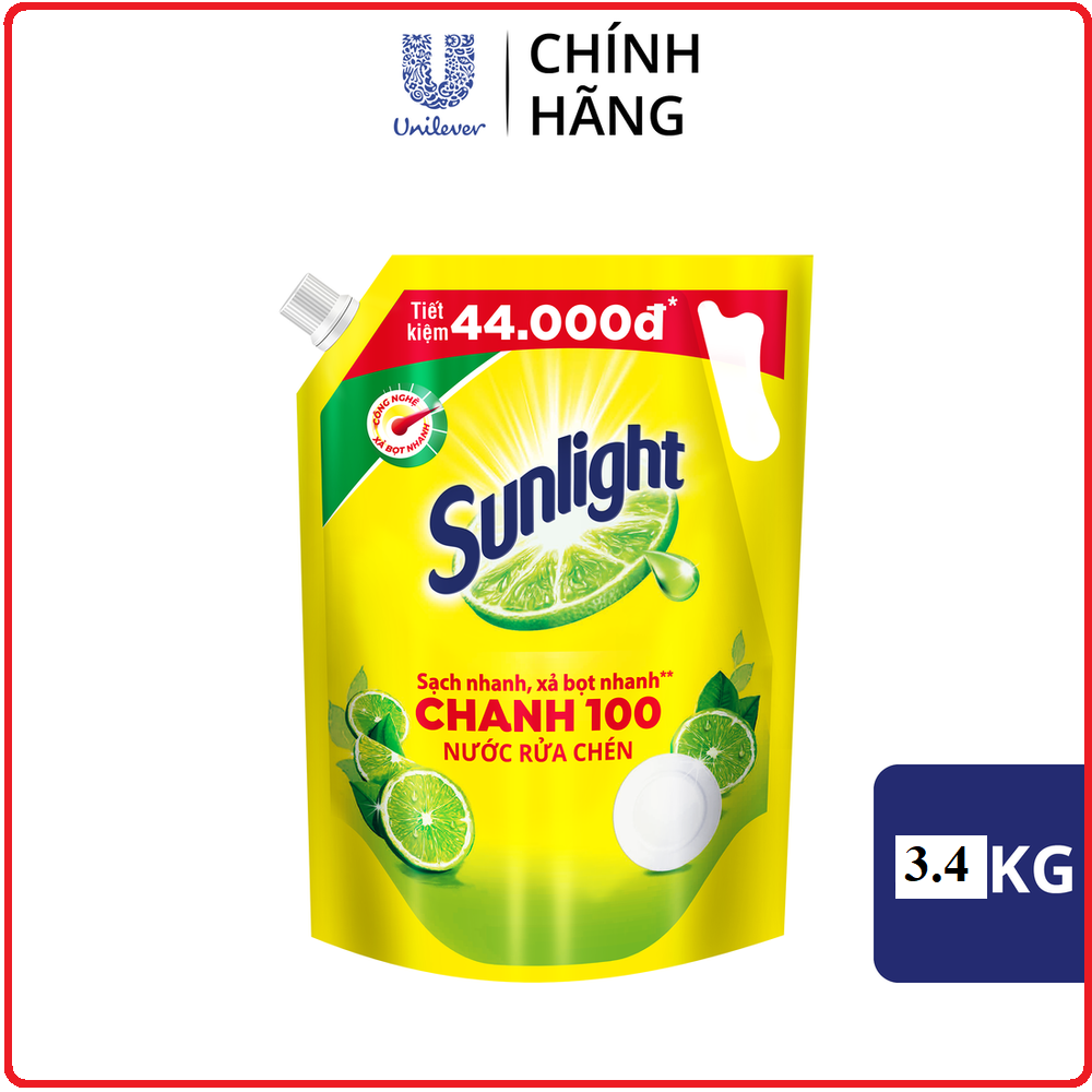 Nước rửa chén SUNLIGHT túi 3.4KG