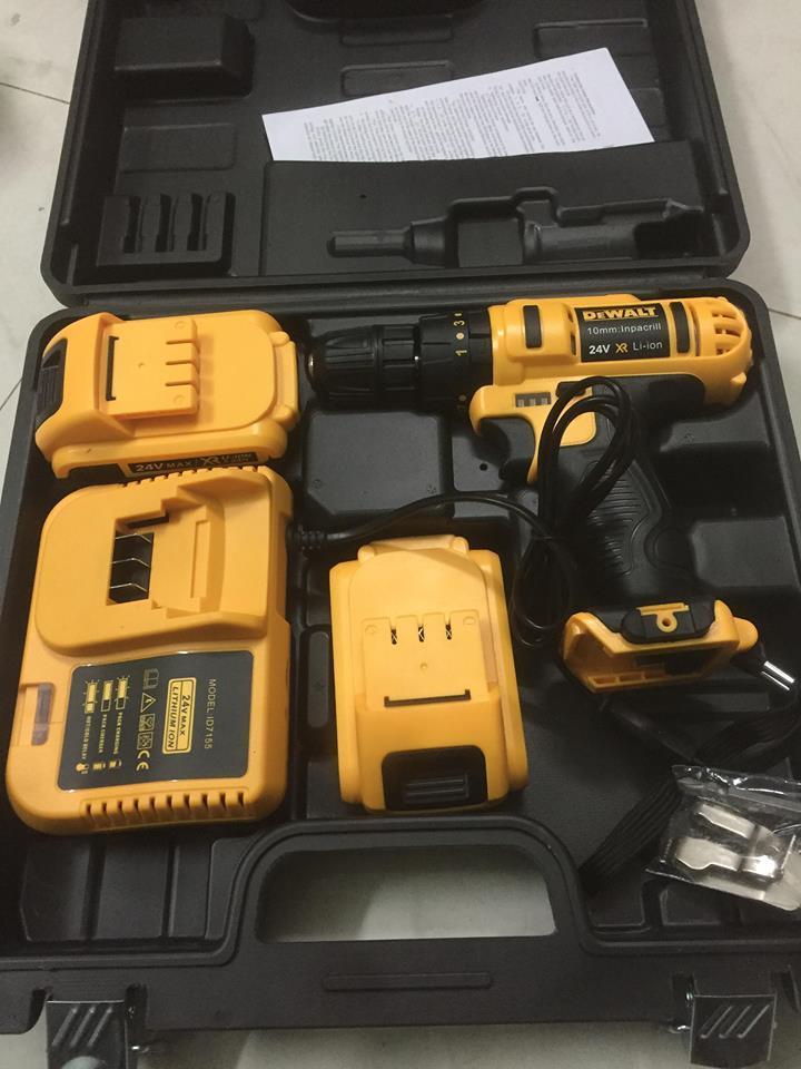 Máy Khoan Búa DEIWALT 24V Hai Pin Cap Cấp