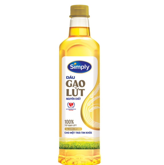 Dầu Ăn Simply Gạo Lứt Chai 1 Lít