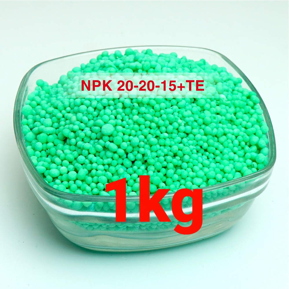 Phân bón npk 20-20-15+te , một màu - tan nhanh