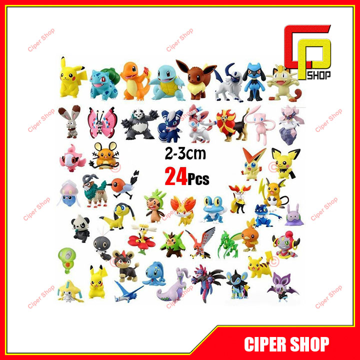 Bộ 144 mô hình Pokemon mini - figure pokemon chibi