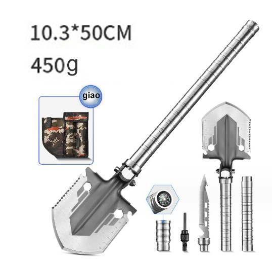 Bộ cuốc xẻng quân dụng đa năng làm vườn đi rừng đi phượt Xẻng cuốc đa năng 13 chức năng tiện lợi đi phượt, dã ngoại, làm vườn, gấp gọn gàng dễ mang theo KÈM HỘP ĐỰNG
