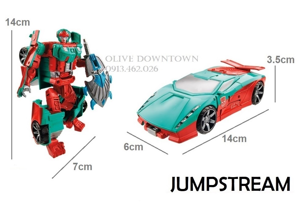 JUMPSTREAM * Robot cao 14cm lắp ráp thành SIÊU XE - Transformers Combiner Wars